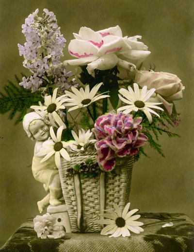 Basket of Flowers by French School